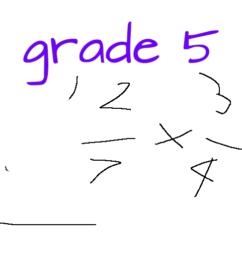 grade 5
 2/7 *  3/4 