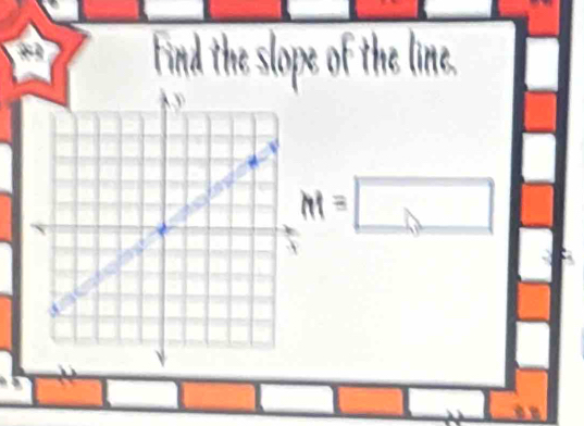 Find the slope of the line.
n1=□