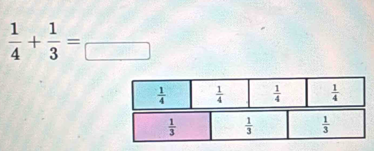  1/4 + 1/3 =frac 