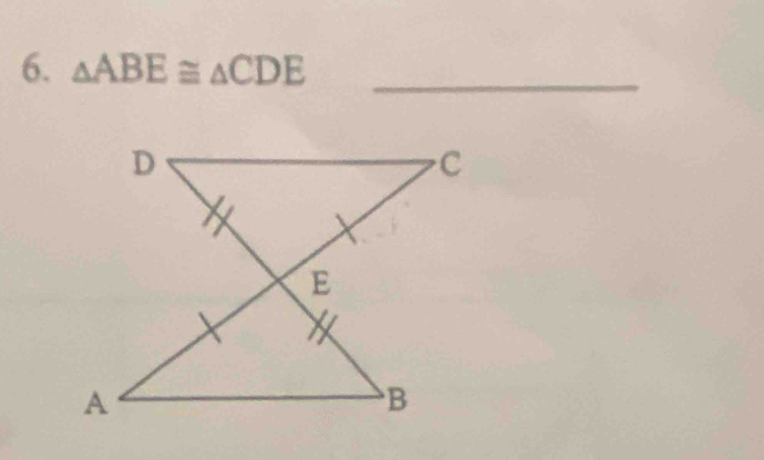 △ ABE≌ △ CDE _