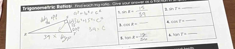 swer as a fraction l
teath