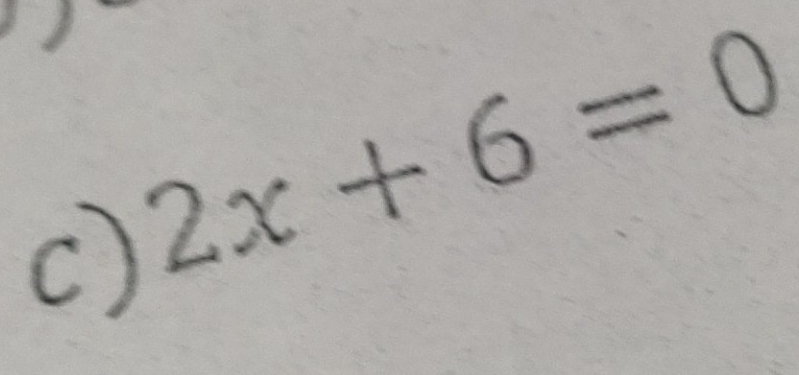 2x+6=0