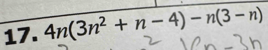 4n(3n^2+n-4)-n(3-n)