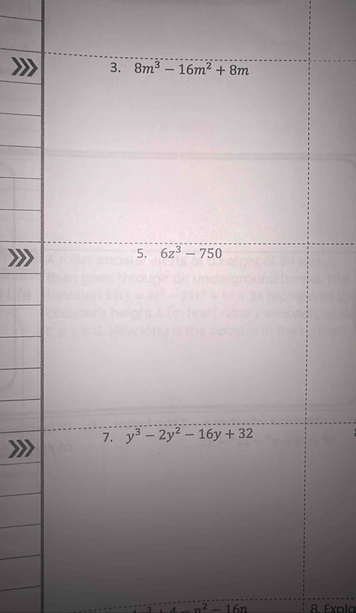 n^2-16n 8. Expla