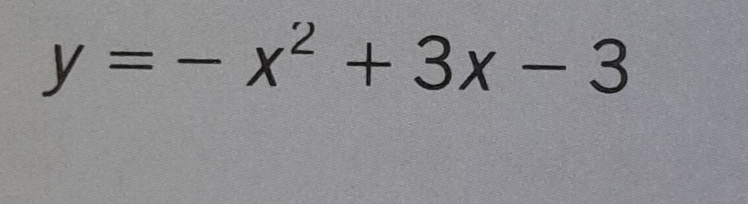 y=-x^2+3x-3