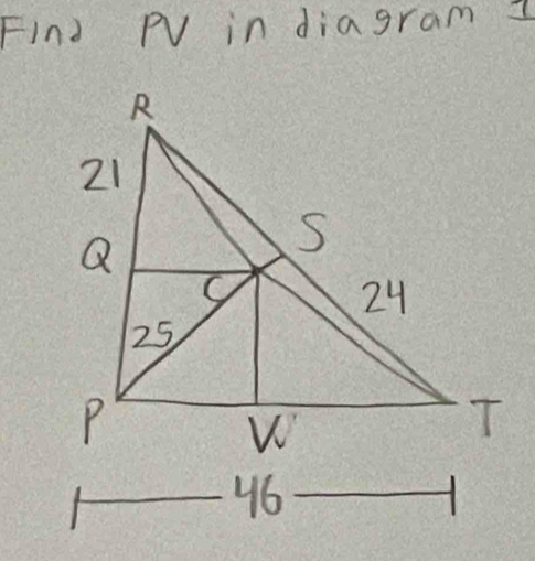 Find PV in diagram 1