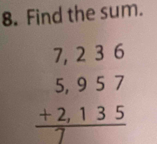 Find the sum.