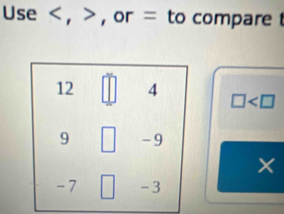 Use ' , or = to compare
□