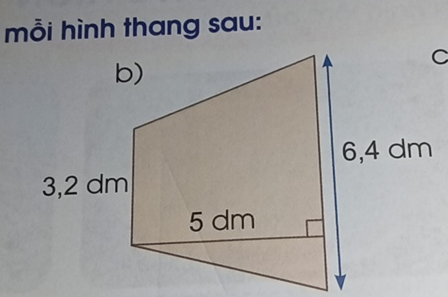 mỗi hình thang sau: