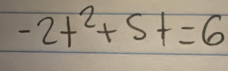 -2t^2+5t=6