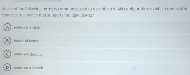 Solved: Which of the following terms is commonly used to describe a ...