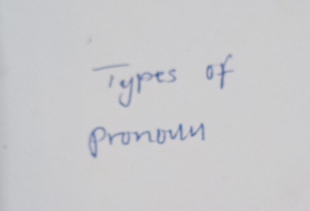 rypes of 
Pronoun