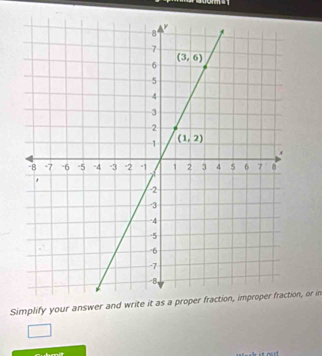 Simplify your answen, or in