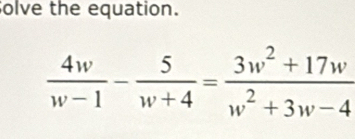 olve the equation.