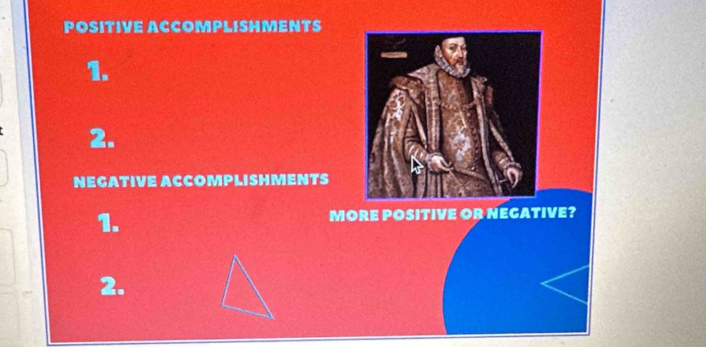 POSITIVE ACCOMPLISHMENTS 
1. 
2. 
NEGATIVE ACCOMPLISHMENTS 
1. 
MORE POSITIVE OR NEGATIVE? 
2.