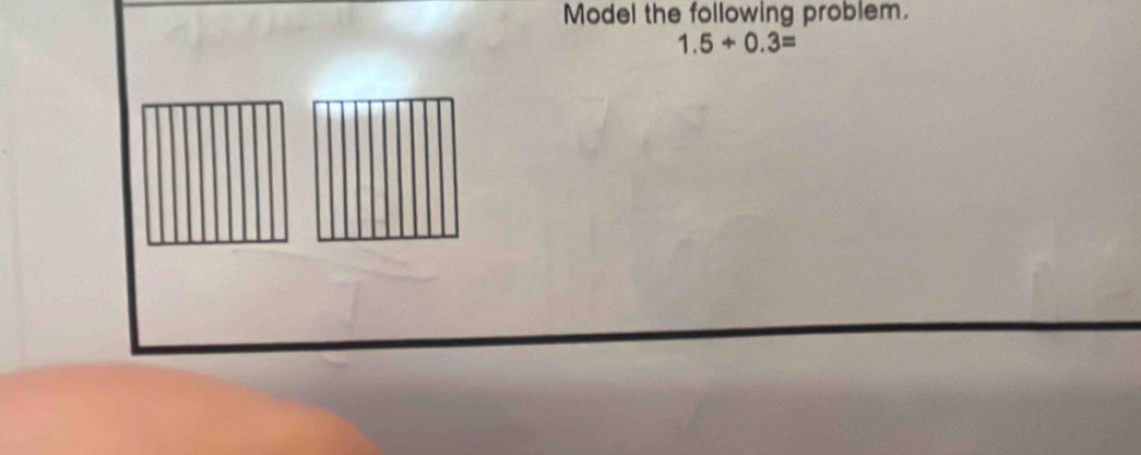 Model the following problem.
1.5+0.3=