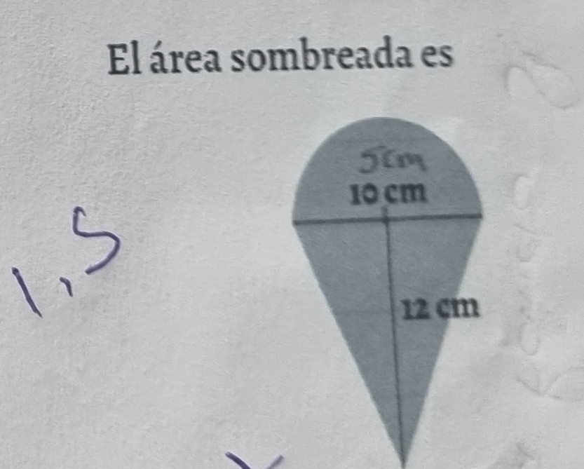 El área sombreada es