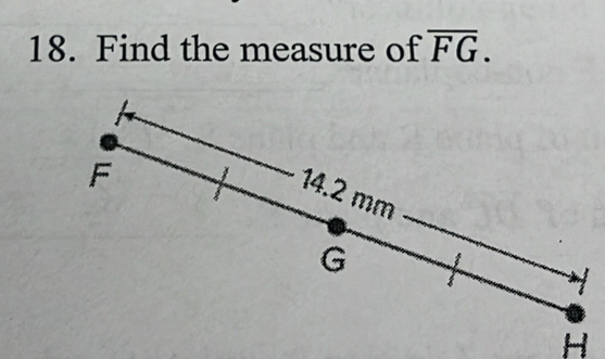 Find the measure of overline FG.
H