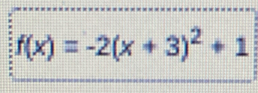 f(x)=-2(x+3)^2+1