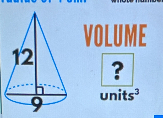 VOLUME 
?
units^3