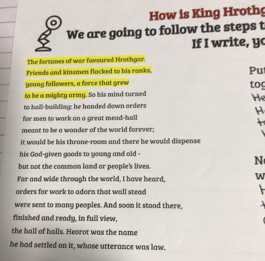 Solved: How is King Hrothg We are going to follow the steps t If I ...