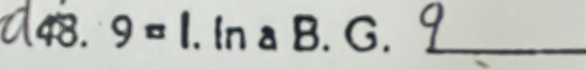 9=1 In a B. G._