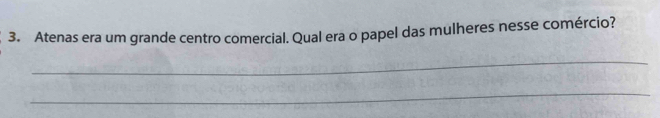 Atenas era um grande centro comercial. Qual era o papel das mulheres nesse comércio? 
_ 
_
