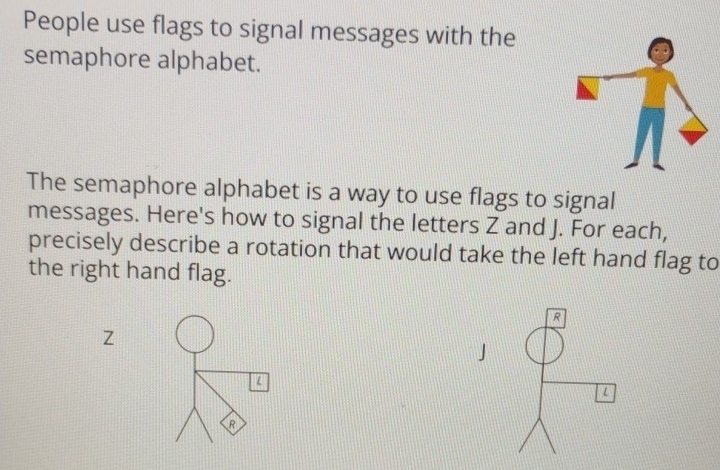 Resuelto:People use flags to signal messages with the semaphore ...
