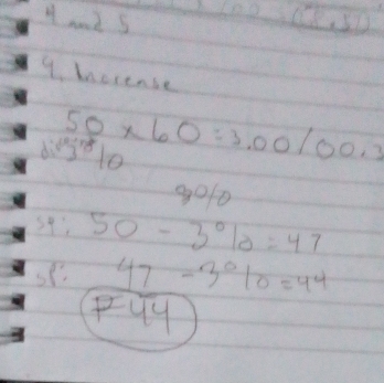 Solved: ad 5 9. horense 50* 60=3.00/00.3 die 3^(n8)10 goto s' 50-30/2 ...