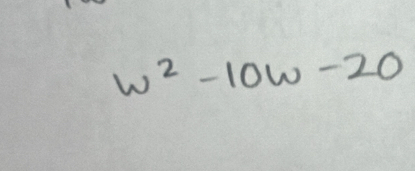 w^2-10w-20