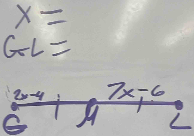 x=
GL=
2x-4 1
7x-6