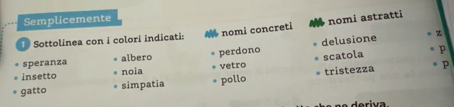 Risolto:Semplicemente 1 Sottolinea con i colori indicati: nomi concreti ...