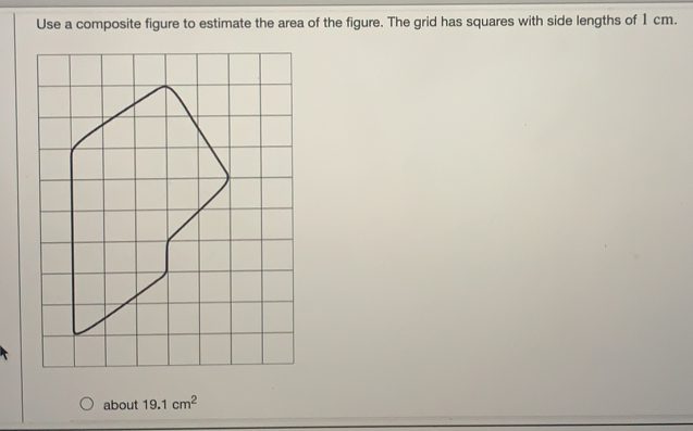 Solved: Use a composite figure to estimate the area of the figure. The ...
