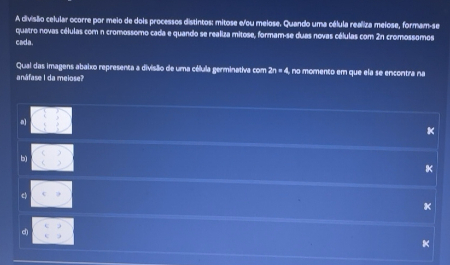 Resolvido:A divisão celular ocorre por meio de dois processos distintos ...