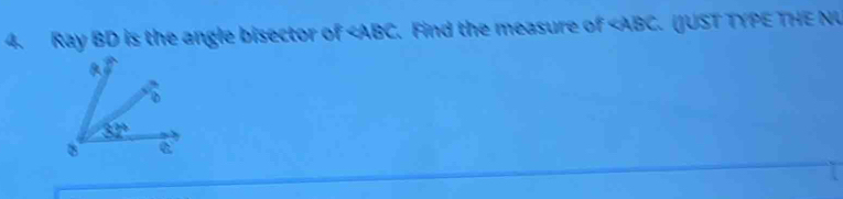 Ray BD is the angle bisector of