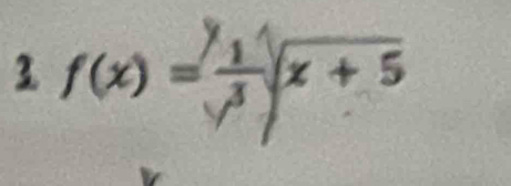 3 f(x) = ÷(x + 5