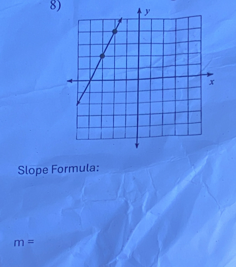 Slope Formula:
m=