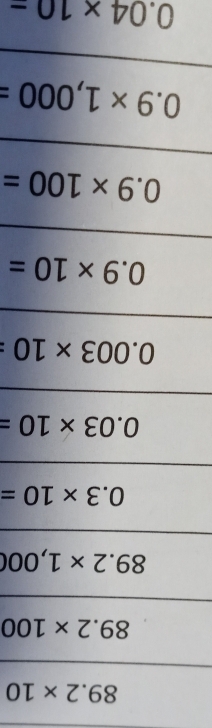 89.2* 10
0.04* 10=