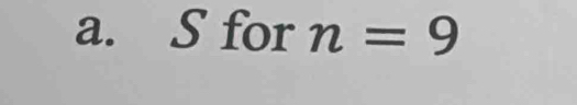 for n=9