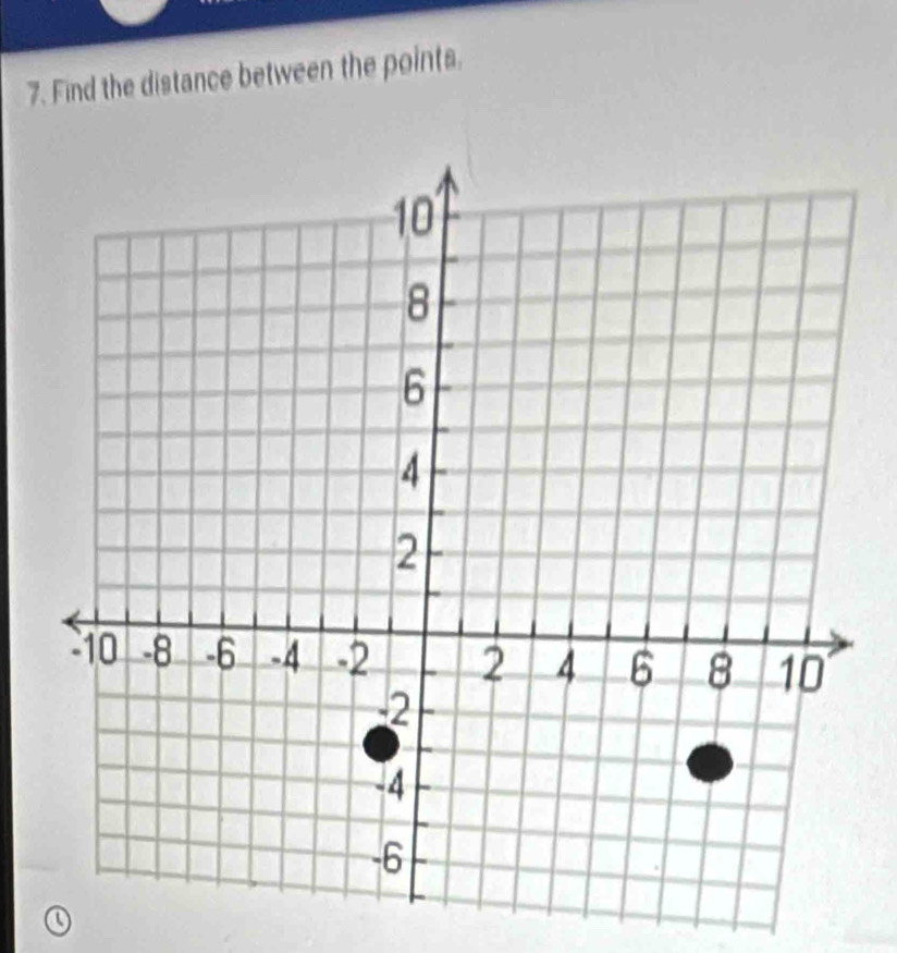 Find the distance between the points.