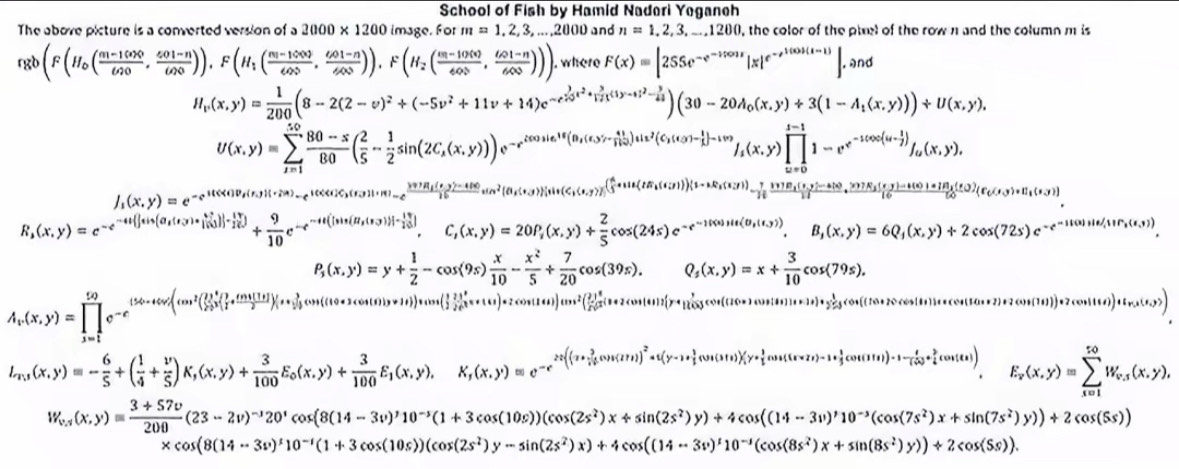 Solved: School of Fish by Hamid Naderi Yeganeh The above picture is a ...