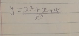 y= (x^2+x+4)/x^3 