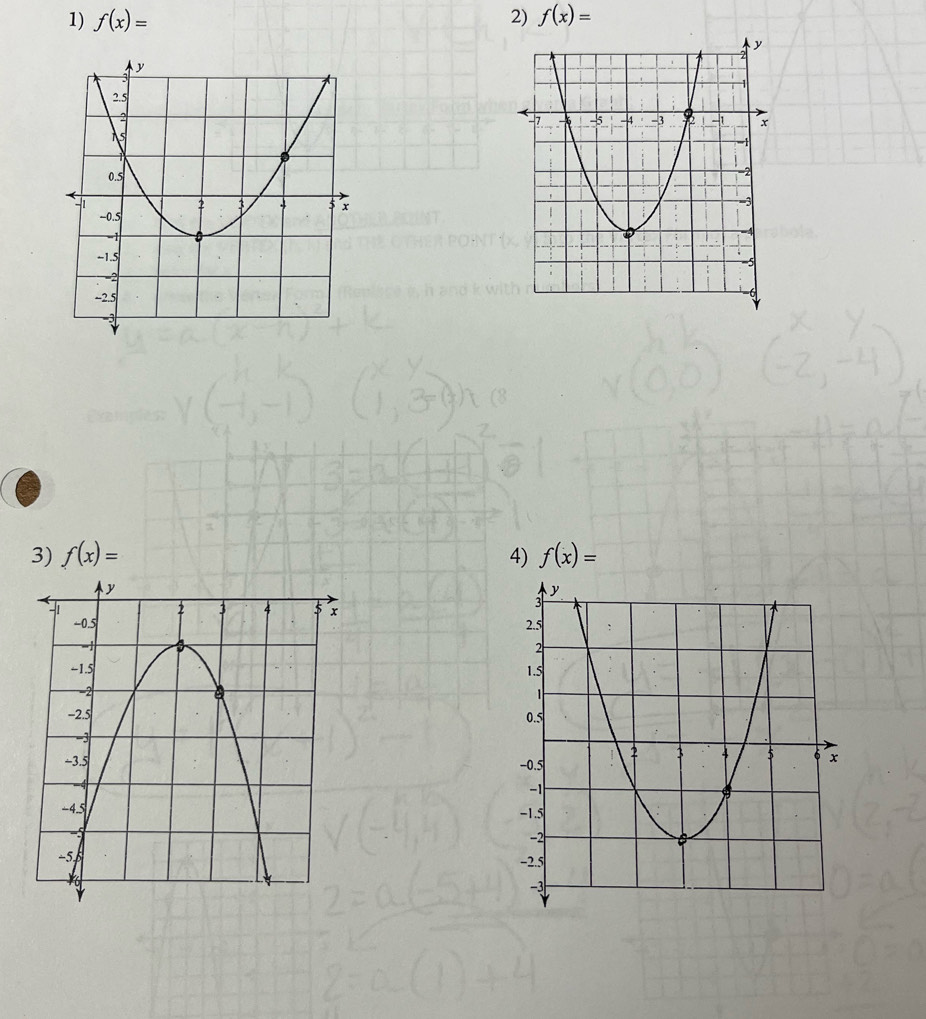 f(x)= 2) f(x)=
3) f(x)= 4) f(x)=