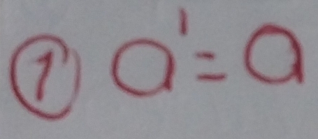 1 a^1=a