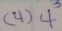 (4) 4^3
frac 1(a)x^(-x)^2)