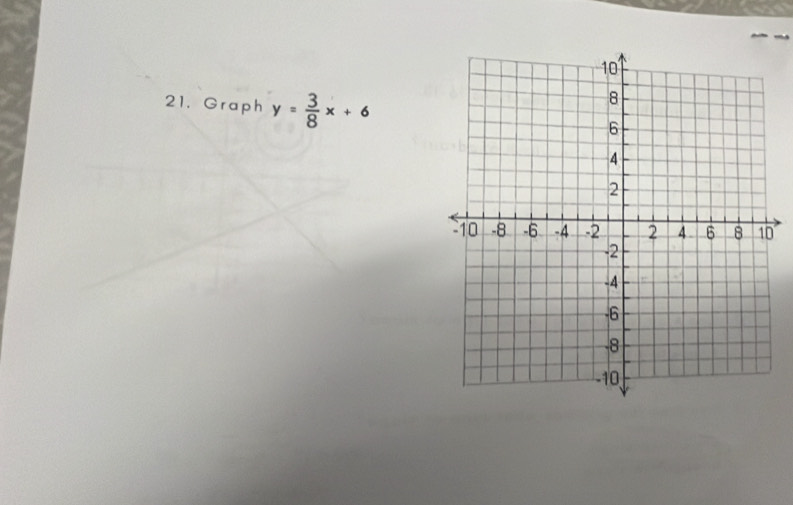 Graph y= 3/8 x+6