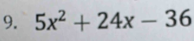 5x^2+24x-36