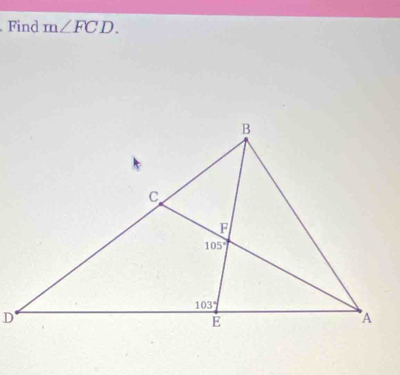 Find m∠ FCD.