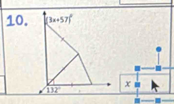 (3x+57)^circ 
x
132°