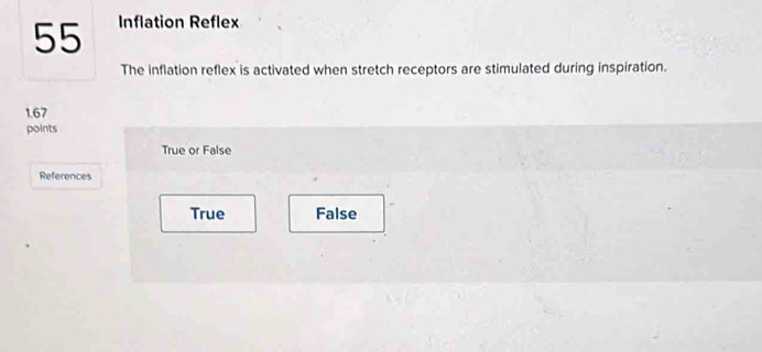 Solved: Inflation Reflex The inflation reflex is activated when stretch ...